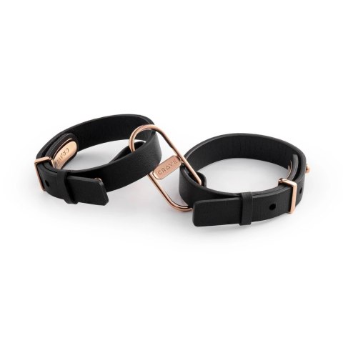 Crave - ICON Cuffs Eleganckie mankiety czarne z różowym złotem Crave - ICON Cuffs Eleganckie mankiety czarne z różowym złotem