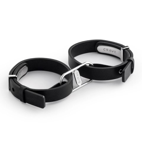 Crave - ICON Cuffs Eleganckie mankiety czarne ze srebrem Crave - ICON Cuffs Eleganckie mankiety czarne ze srebrem