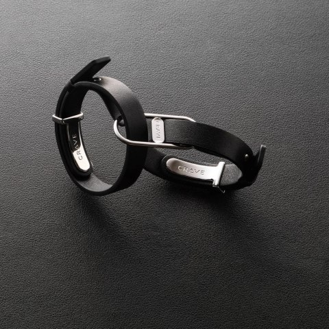 Crave - ICON Cuffs Eleganckie mankiety czarne ze srebrem Crave - ICON Cuffs Eleganckie mankiety czarne ze srebrem