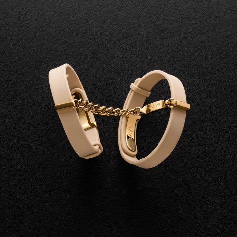 Crave - ID Cuffs - Mankiety skórzane pokryte 18k złotem Crave - ID Cuffs - Mankiety skórzane pokryte 18k złotem
