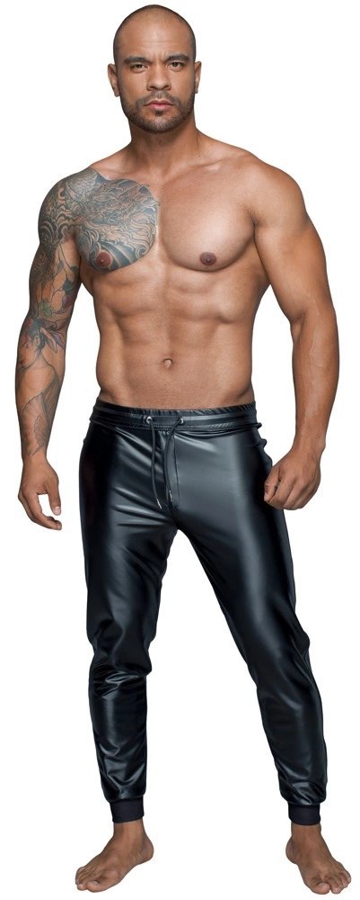 Noir - Czarne Matowe Męskie Joggery 2XL Noir - Czarne Matowe Męskie Joggery 2XL
