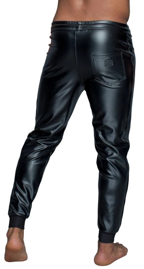 Noir - Czarne Matowe Męskie Joggery XL Noir - Czarne Matowe Męskie Joggery XL