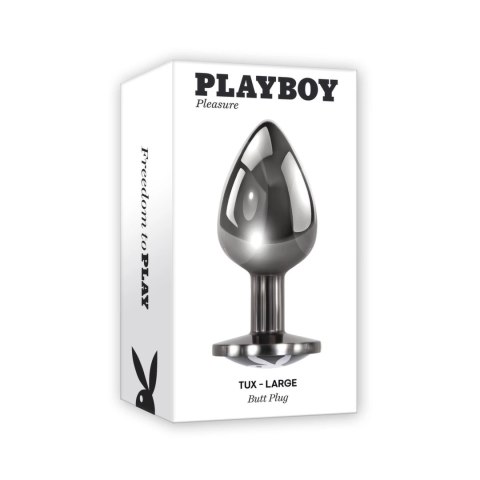 Playboy Pleasure - Korek analny Tux Aluminium - bardzo duży Playboy Pleasure - Korek analny Tux Aluminium - bardzo duży