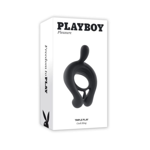 Playboy Pleasure - Pierścień erekcyjny Triple Play - 3 silniki Playboy Pleasure - Pierścień erekcyjny Triple Play - 3 silniki
