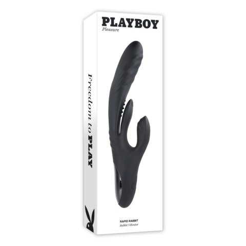 Playboy Pleasure - Wibrator potrójny króliczek Rapid - 10 prędkości Playboy Pleasure - Wibrator potrójny króliczek Rapid - 10 prędkości