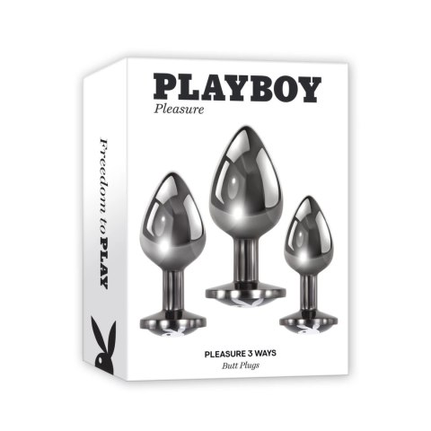 Playboy Pleasure - Zestaw korków analnych Pleasure 3 - 3 sztuki Playboy Pleasure - Zestaw korków analnych Pleasure 3 - 3 sztuki