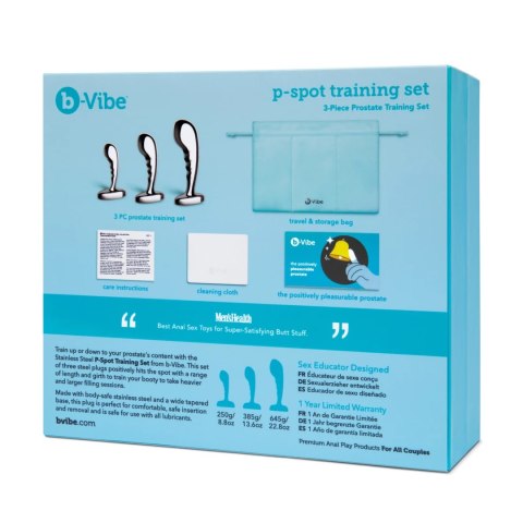 B-Vibe - Zestaw Treningowy Do Prostaty 3 Wtyczki Ze Stali Nierdzewnej B-Vibe - Zestaw Treningowy Do Prostaty 3 Wtyczki Ze Stali Nierdzewnej
