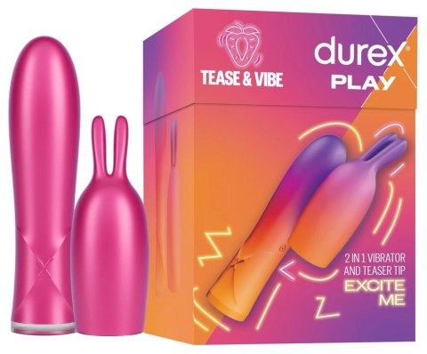 Durex Bunny 2in1 Vibrator - Wibrator Z Nakładką Króliczka Różowy Durex Bunny 2in1 Vibrator - Wibrator Z Nakładką Króliczka Różowy