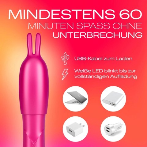 Durex Bunny 2in1 Vibrator - Wibrator Z Nakładką Króliczka Różowy Durex Bunny 2in1 Vibrator - Wibrator Z Nakładką Króliczka Różowy