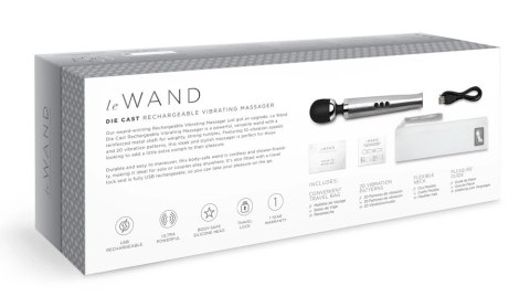 Le Wand - Luksusowy Masażer Do Łechtaczki Die Cast Recharg Silver Le Wand - Luksusowy Masażer Do Łechtaczki Die Cast Recharg Silver