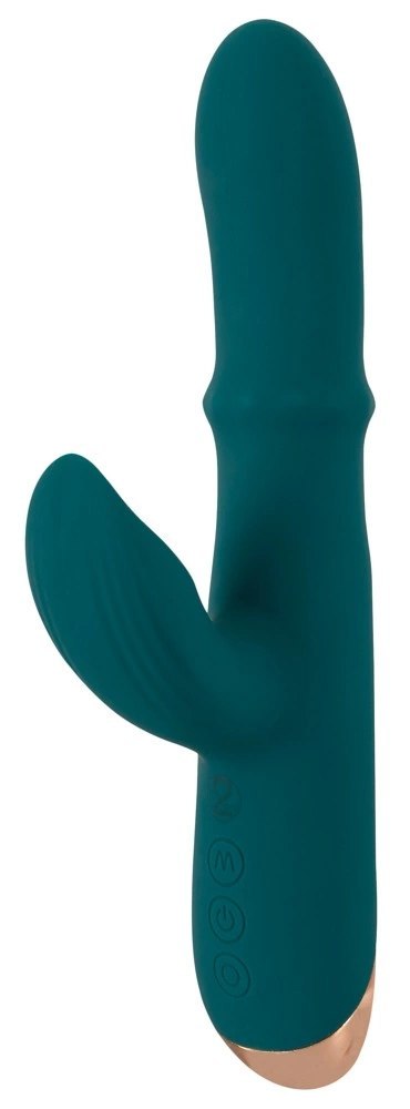 You2Toys - Wibrator podwójny - króliczek - ruchomy pierścień You2Toys - Wibrator podwójny - króliczek - ruchomy pierścień