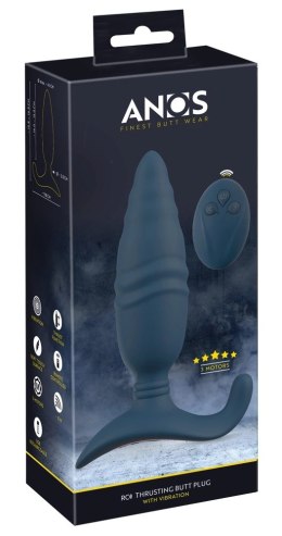 ANOS - Wibrujący Niebieski Stymulator Analny Z 3 Silnikami I 10 Trybami Wibracji + Pilot
