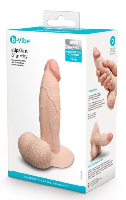 B-Vibe Slipskin Girthy 15,4 cm Model Cielisty z Przyssawką i Podstawą