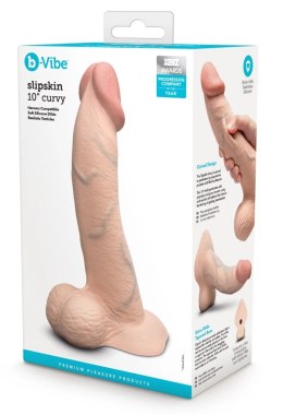 B-Vibe Slipskin Curved 25 cm Silikonowy model z przyssawką cielisty