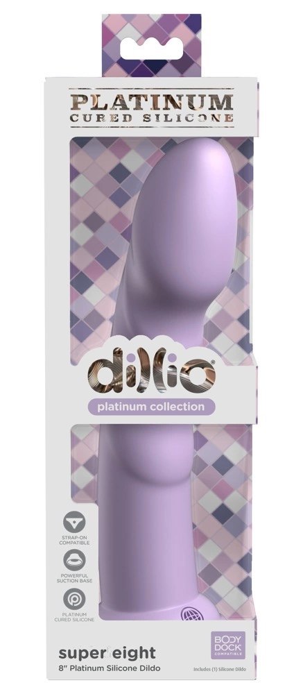 Dillio Platinum - Dildo Z Rowkami Stymulującymi I Żołędziem 21 cm Super Fioletowe Dillio Platinum - Dildo Z Rowkami Stymulującymi I Żołędziem 21 cm Super Fioletowe