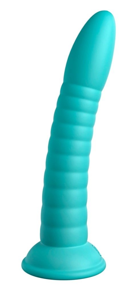 Dillio Platinum - Silikonowe Zakrzywione Dildo Z Rowkami 19,7 cm Wild Thing Turkusowe Dillio Platinum - Silikonowe Zakrzywione Dildo Z Rowkami 19,7 cm Wild Thing Turkusowe