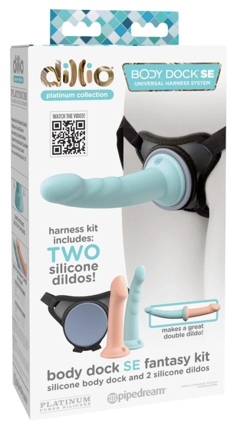 Dillio Platinum - Uprząż Strap-On W Komplecie Z Dwoma Dildami 17,2 cm i 19,7 cm Dillio Platinum - Uprząż Strap-On W Komplecie Z Dwoma Dildami 17,2 cm i 19,7 cm