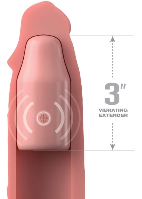 FXTE - Nakładka Na Penisa 66% Grubszy Penis + 7,6 CM Z Wibracjami Cielisty FXTE - Nakładka Na Penisa 66% Grubszy Penis + 7,6 CM Z Wibracjami Cielisty