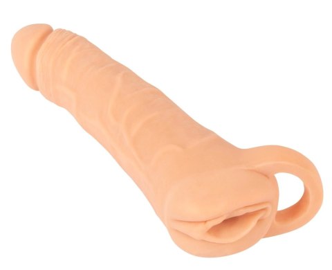 Nature Skin - Przedłużka Na Penisa I Masturbator Cipka 2w1 Duża Nature Skin - Przedłużka Na Penisa I Masturbator Cipka 2w1 Duża