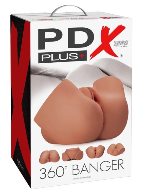 PDX Plus - Masturbator Torsu Obracający 360° Banger Tan PDX Plus - Masturbator Torsu Obracający 360° Banger Tan