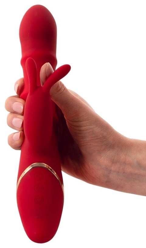 You2Toys - Wibrator - podwójny - króliczek - 3 ruchome pierścienie You2Toys - Wibrator - podwójny - króliczek - 3 ruchome pierścienie