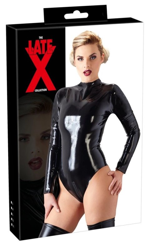 LATE X - Lateksowe Body Z Zamkiem Błyskawicznym Z Tyłu I W Kroku Czarne 2XL LATE X - Lateksowe Body Z Zamkiem Błyskawicznym Z Tyłu I W Kroku Czarne 2XL