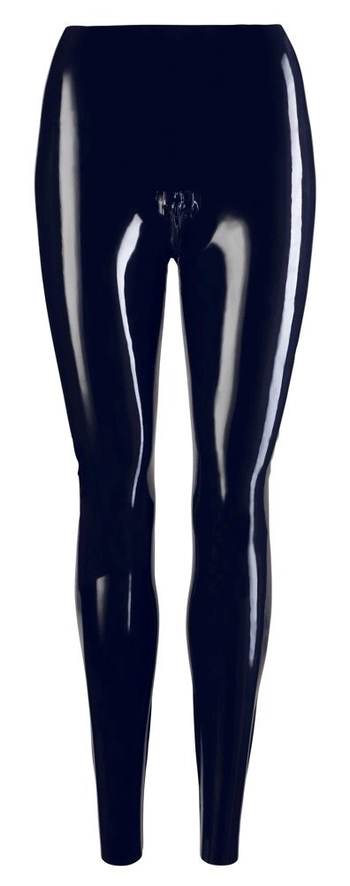 LATE X - Obcisłe Lateksowe Legginsy Z Zamkiem W Kroczu Czarne 2XL LATE X - Obcisłe Lateksowe Legginsy Z Zamkiem W Kroczu Czarne 2XL