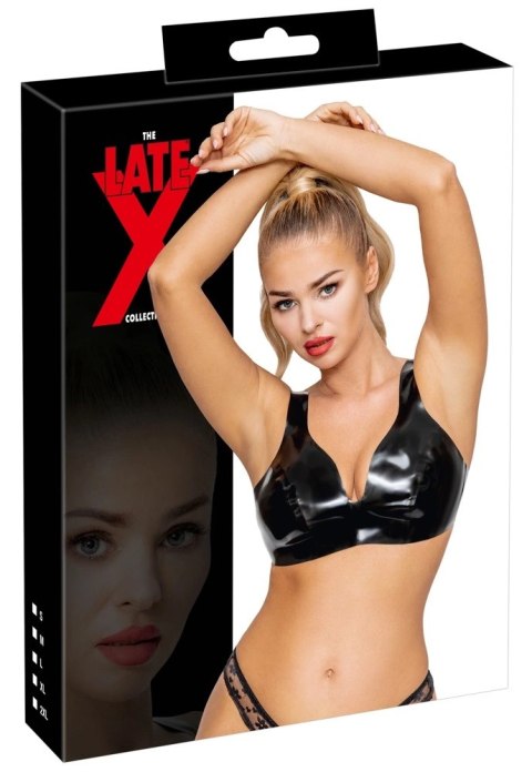 LATE X - Seksowny Czarny Lateksowy Biustonosz S LATE X - Seksowny Czarny Lateksowy Biustonosz S