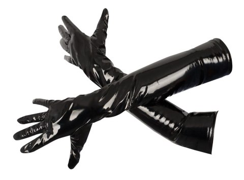 Black Level - Czarne Długie Rękawiczki M Black Level - Czarne Długie Rękawiczki M