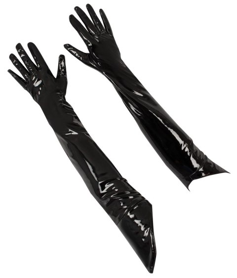 Black Level - Czarne Długie Vinylowe Rękawiczki Długie S Black Level - Czarne Długie Vinylowe Rękawiczki Długie S
