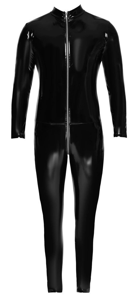 Black Level - Czarny Męski Długi Kombinezon Z Zamkiem 2XL Black Level - Czarny Męski Długi Kombinezon Z Zamkiem 2XL