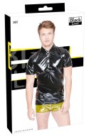 Black Level - Męska Czarna Koszulka Polo Z Połyskiem 2XL