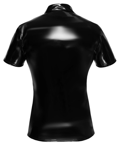 Black Level - Męska Czarna Koszulka Polo Z Połyskiem M Black Level - Męska Czarna Koszulka Polo Z Połyskiem M