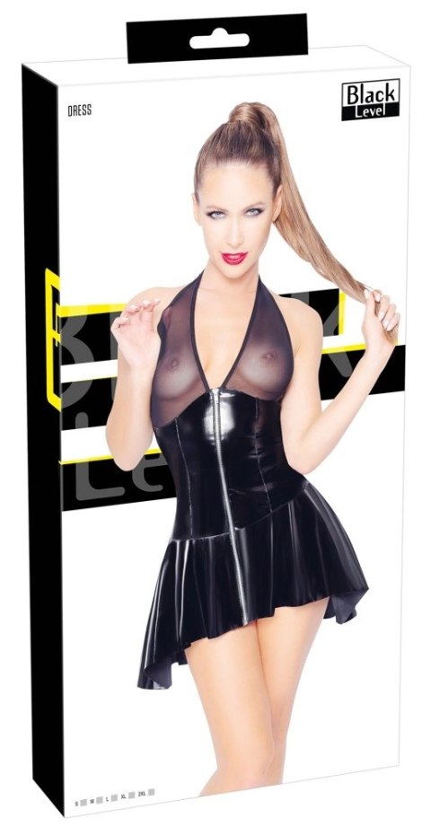 Black Level - Seksowna Sukienka Z Siateczką Na Biuście 2XL Black Level - Seksowna Sukienka Z Siateczką Na Biuście 2XL