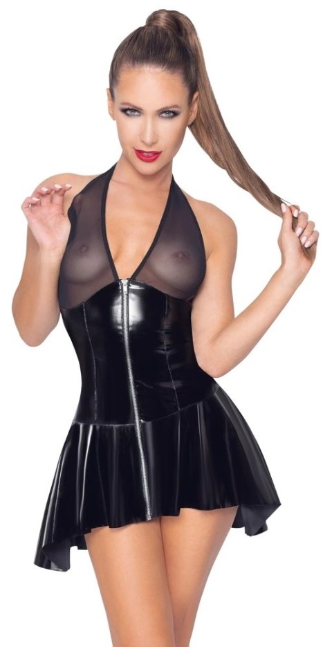 Black Level - Seksowna Sukienka Z Siateczką Na Biuście 2XL Black Level - Seksowna Sukienka Z Siateczką Na Biuście 2XL