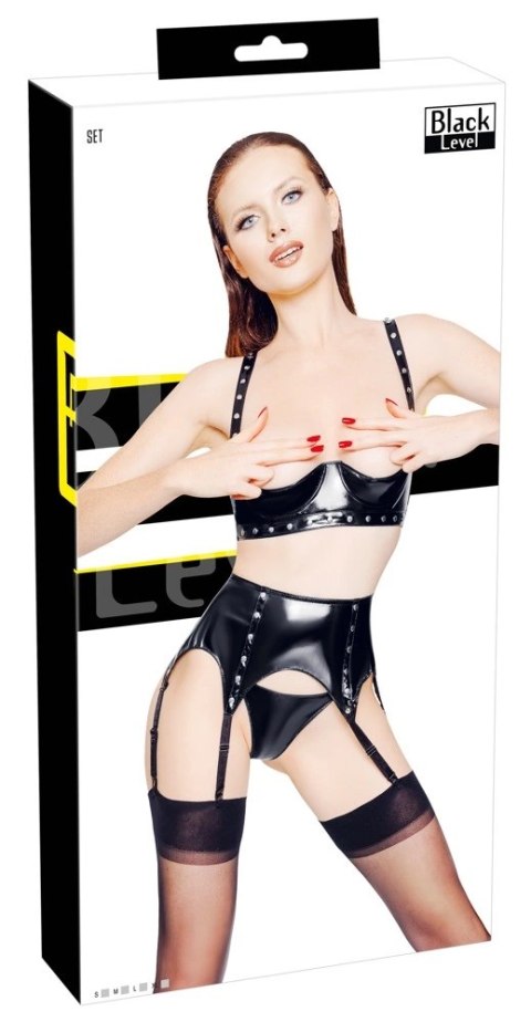 Black Level - Seksowny 3-Częściowy Vinylowy Komplecik XL Black Level - Seksowny 3-Częściowy Vinylowy Komplecik XL