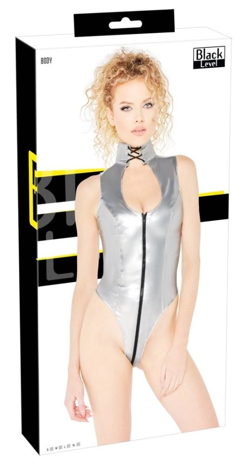 Black Level - Srebrne Body Z Suwakiem Z Przodu XL Black Level - Srebrne Body Z Suwakiem Z Przodu XL
