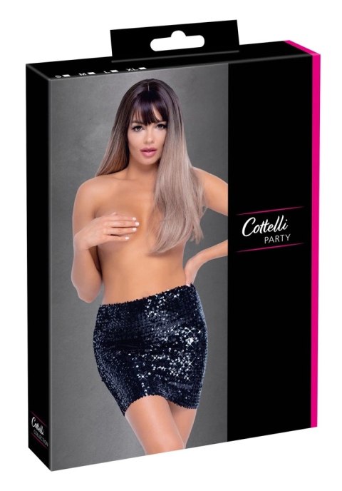 Cottelli PARTY - Gorąca Mini Spódniczka Z Błyszczącymi Cekinami Czarna S Cottelli PARTY - Gorąca Mini Spódniczka Z Błyszczącymi Cekinami Czarna S