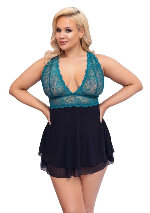 Cottelli CURVES - Babydoll Z Koronkową Górą I Siateczkową Spódnicą 4XL Cottelli CURVES - Babydoll Z Koronkową Górą I Siateczkową Spódnicą 4XL