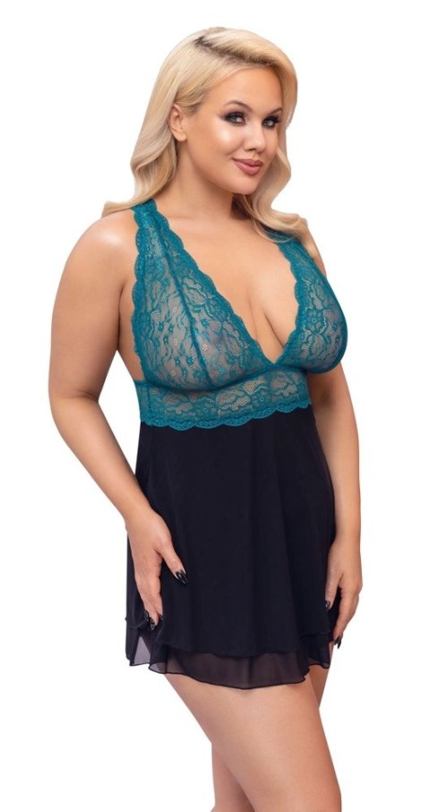 Cottelli CURVES - Babydoll Z Koronkową Górą I Siateczkową Spódnicą 4XL Cottelli CURVES - Babydoll Z Koronkową Górą I Siateczkową Spódnicą 4XL