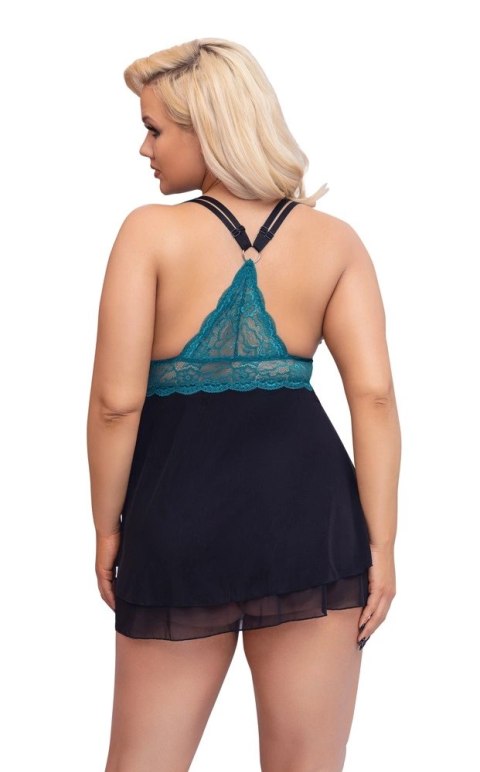 Cottelli CURVES - Babydoll Z Koronkową Górą I Siateczkową Spódnicą 4XL Cottelli CURVES - Babydoll Z Koronkową Górą I Siateczkową Spódnicą 4XL