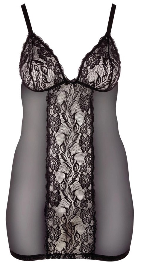 Cottelli CURVES - Seksowna Sukienka Bieliźniana Z Koronką Czarna 3XL Cottelli CURVES - Seksowna Sukienka Bieliźniana Z Koronką Czarna 3XL