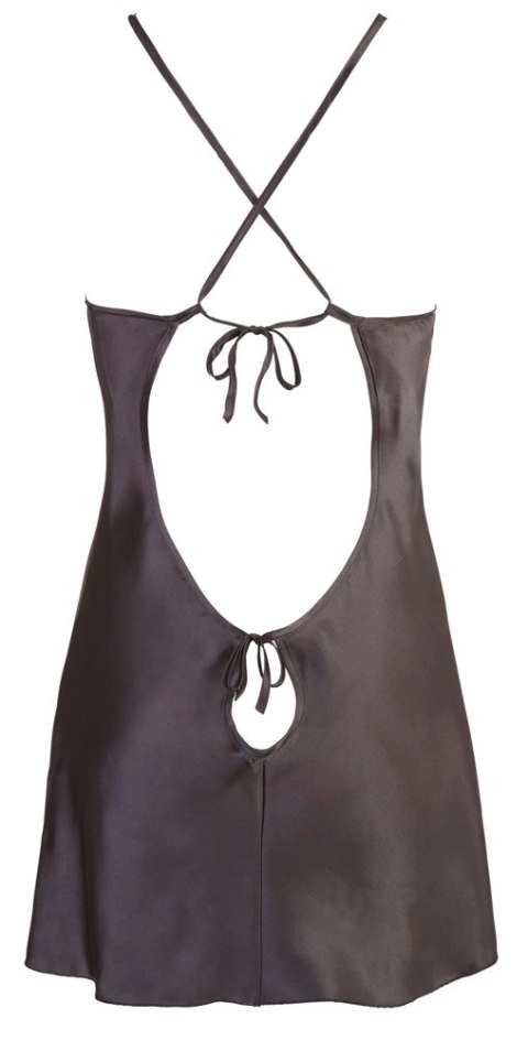 Cottelli LINGERIE - Satynowa Czarna Koszulka Nocna Na Ramiączkach S Cottelli LINGERIE - Satynowa Czarna Koszulka Nocna Na Ramiączkach S