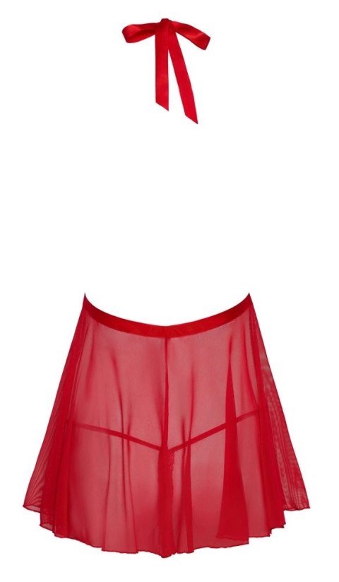 Kissable - Seksowna Haleczka Z Dodatkiem Koronki + Stringi Czerwone L/XL Kissable - Seksowna Haleczka Z Dodatkiem Koronki + Stringi Czerwone L/XL
