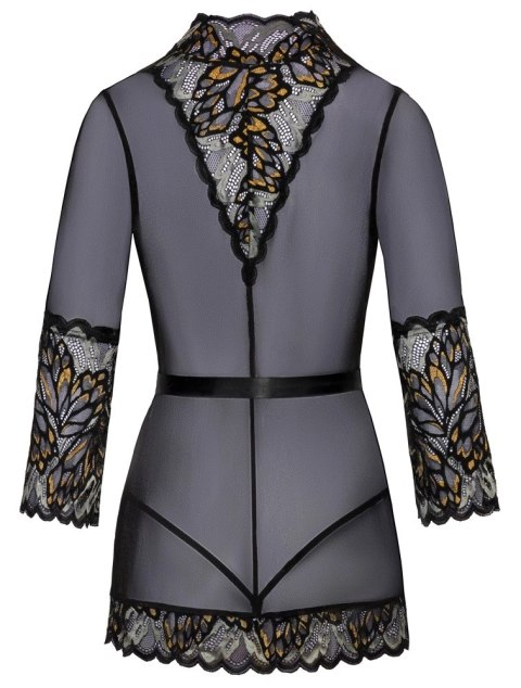 Kissable - Seksowny Szlafroczek Z Delikatną Koronką Czarny L/XL Kissable - Seksowny Szlafroczek Z Delikatną Koronką Czarny L/XL