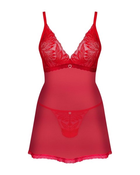 Obsessive - Półprzezroczysta Sukienka Z Koronką I Stringi Chilisa XL/2XL Obsessive - Półprzezroczysta Sukienka Z Koronką I Stringi Chilisa XL/2XL