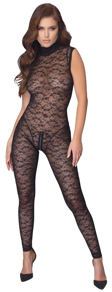 Cottelli LINGERIE - Seksowne Koronkowy Kombinezon Bez Rękawów Czarny XL Cottelli LINGERIE - Seksowne Koronkowy Kombinezon Bez Rękawów Czarny XL