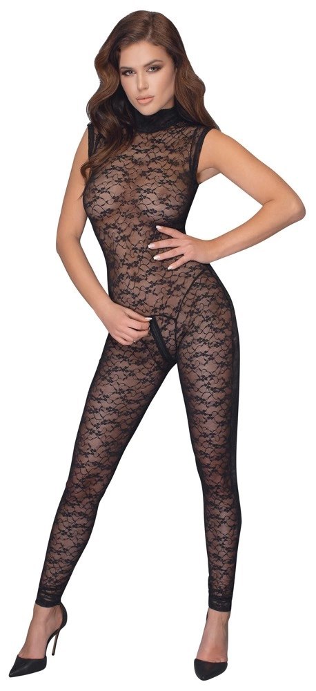 Cottelli LINGERIE - Seksowne Koronkowy Kombinezon Bez Rękawów Czarny M Cottelli LINGERIE - Seksowne Koronkowy Kombinezon Bez Rękawów Czarny M