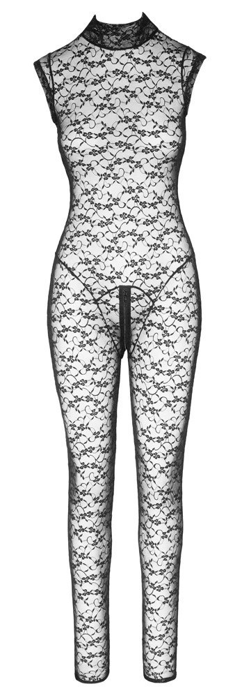 Cottelli LINGERIE - Seksowne Koronkowy Kombinezon Bez Rękawów Czarny S Cottelli LINGERIE - Seksowne Koronkowy Kombinezon Bez Rękawów Czarny S