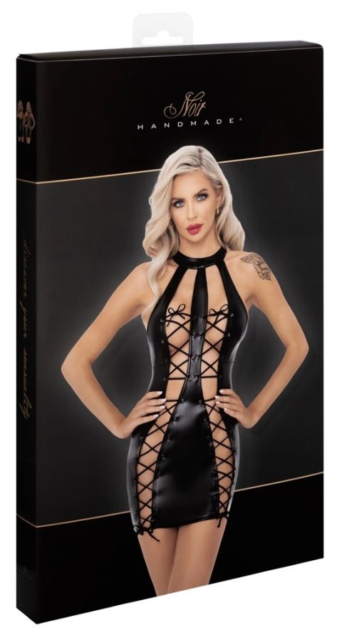 Noir - Seksowna Sukienka Z Otwartym Sznurowaniem Czarna XL Noir - Seksowna Sukienka Z Otwartym Sznurowaniem Czarna XL